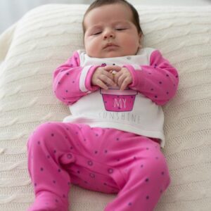 Yeni Dogan Kız Bebek Saksıda Tavşan Desenli