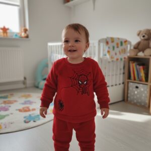 Sevimli Kahramanlar İçin: Kırmızı Spiderman Nakışlı Peluş Takım